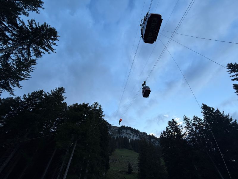 Bergeübung bei der Ebenalpbahn